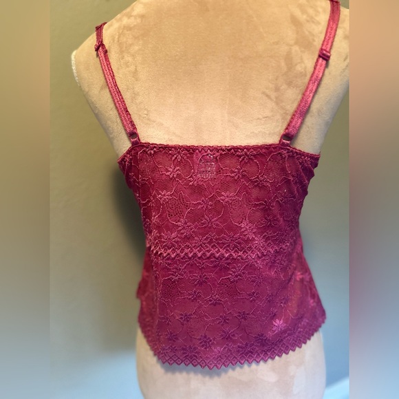 Burgundy lace lingerie camitank - Picture 10 of 10